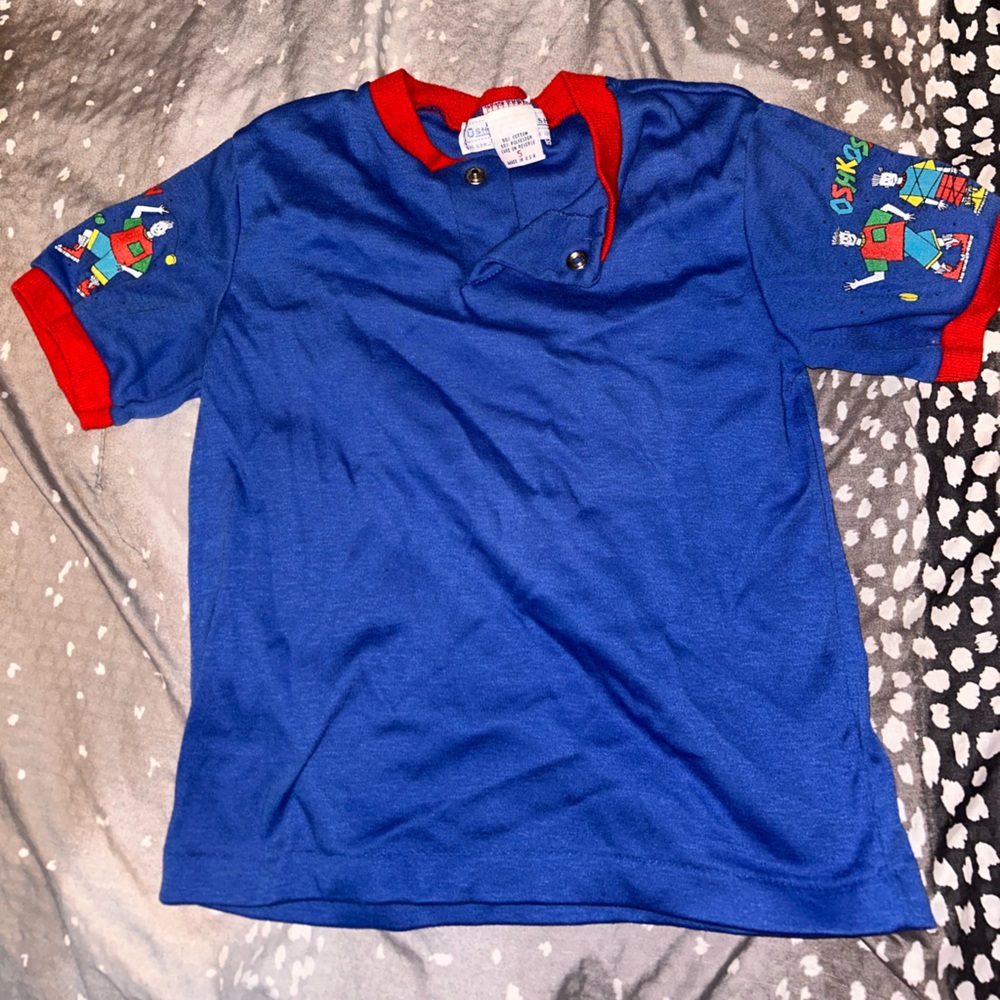 OshKosh B'gosh Vibrant Blue and Red Onesie
